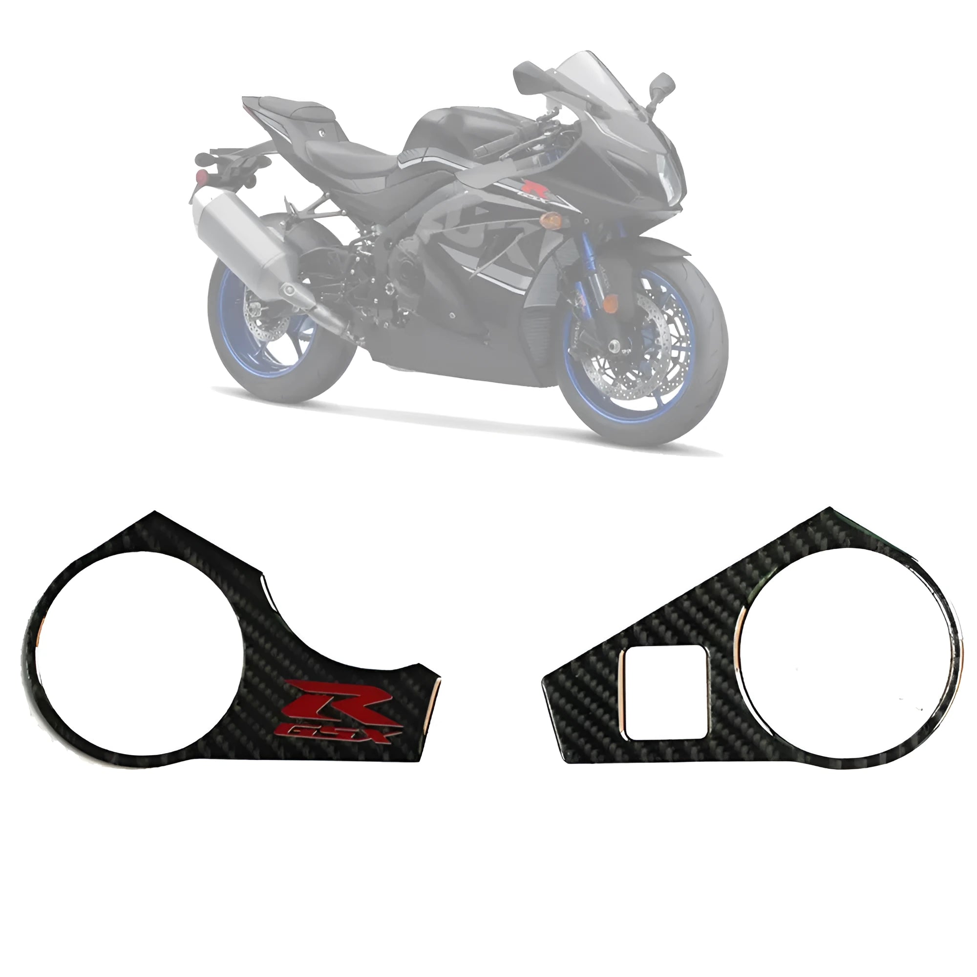Black carbon fibre pattern adhesive sticker for SUZUKI GSXR1000 L1 09-16 motorcycle upper connective plate