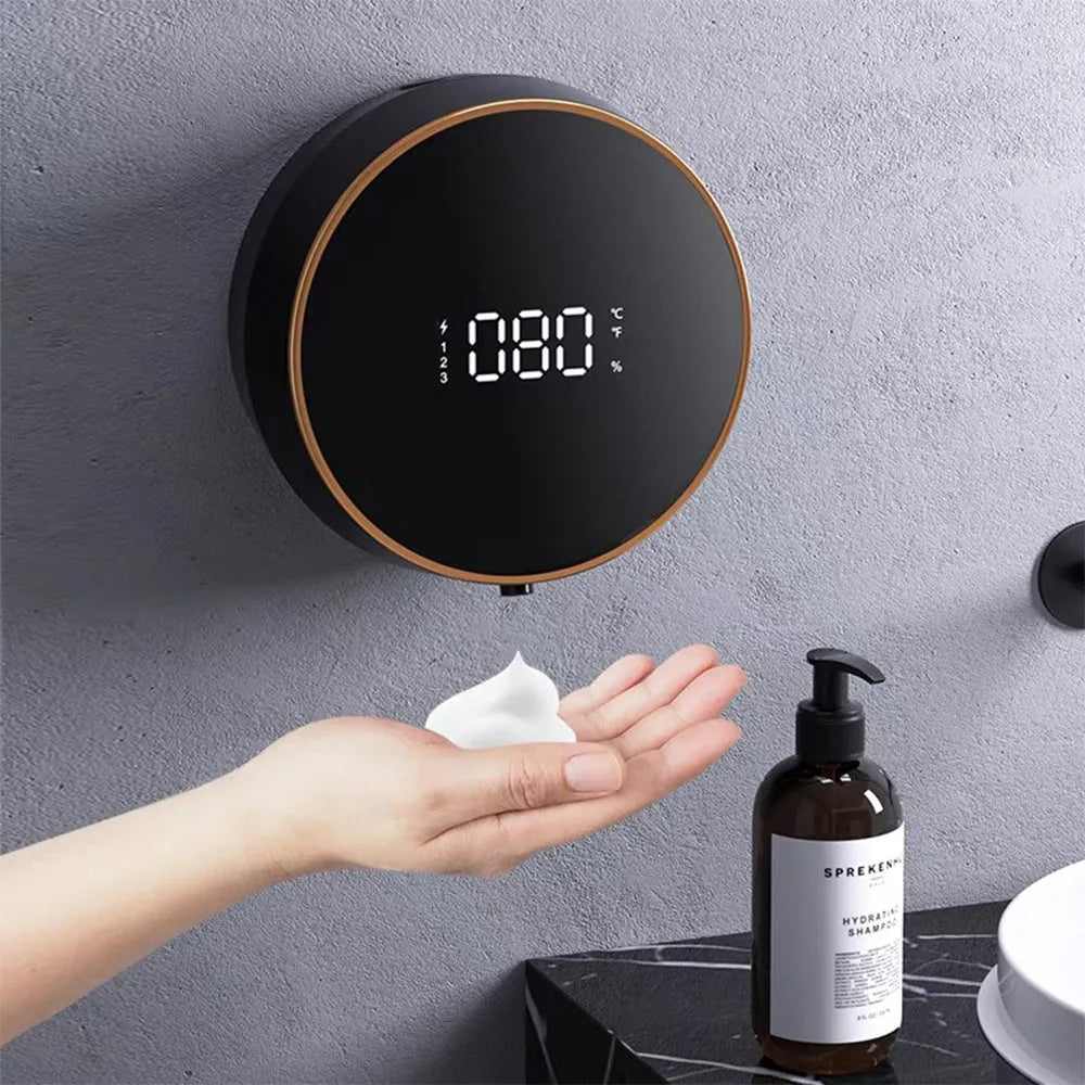 Smart automatic sensing foam dispenser with USB charging port mounted on wall