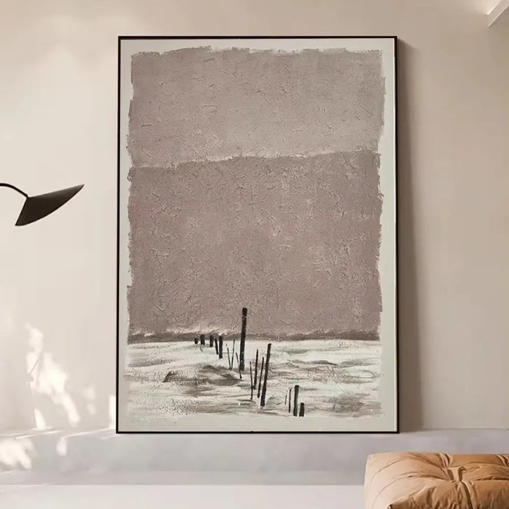 Handmade oil painting canvas wall art abstract modern decor for living room rolled frameless
