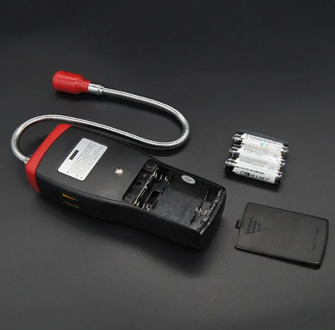 AS8800L portable flammable gas detector with LED alarm lights and compact handheld design