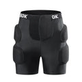 Black spandex and NBR protective hip pad for skating and skiing safety