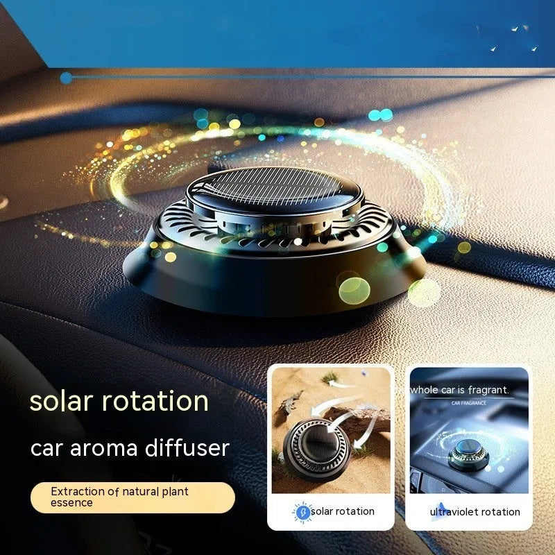Solar electromagnetic de-icing vehicle aromatherapy decoration plastic car accessory