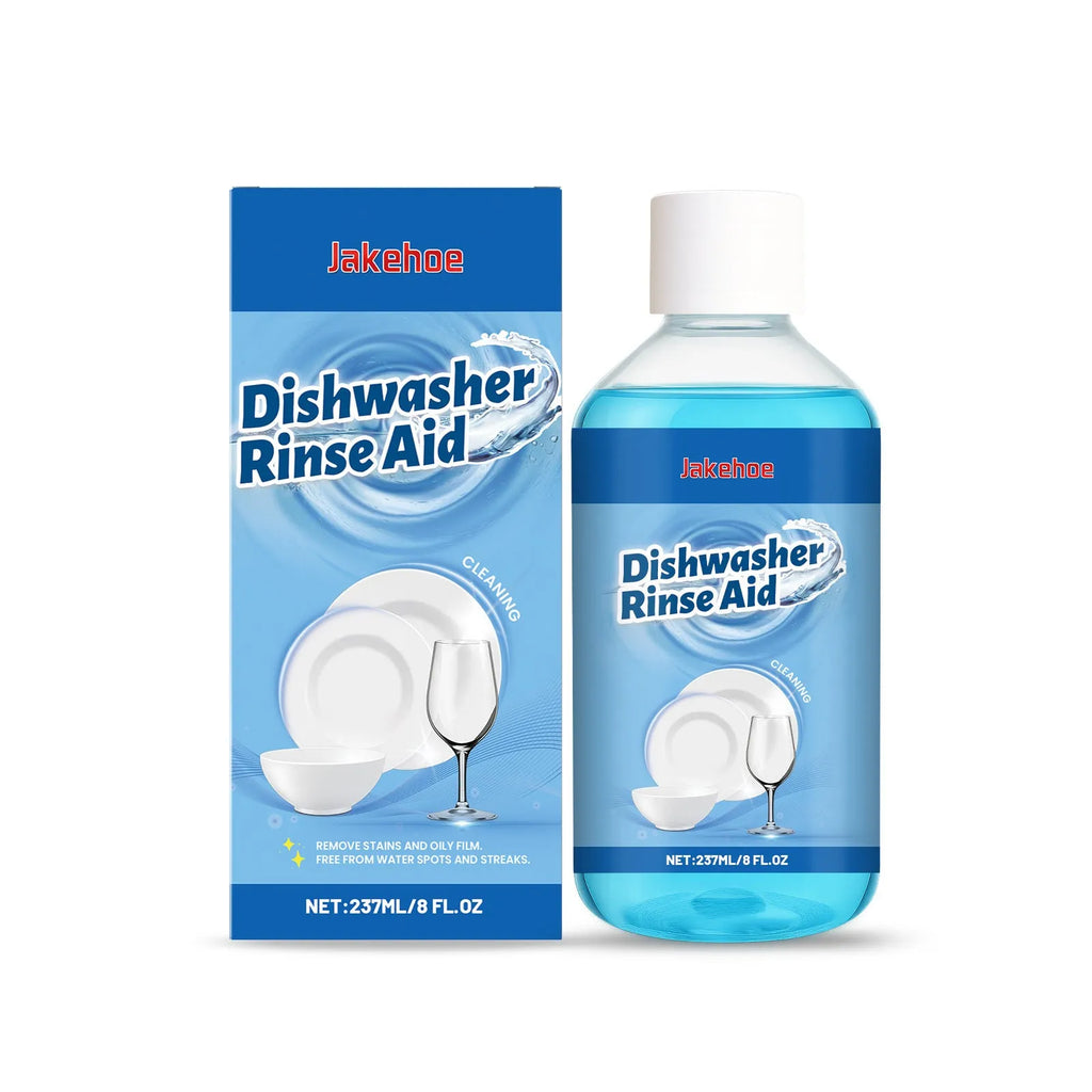 237mL bottle of concentrated dishwasher detergent aid liquid cleaner for kitchenware.