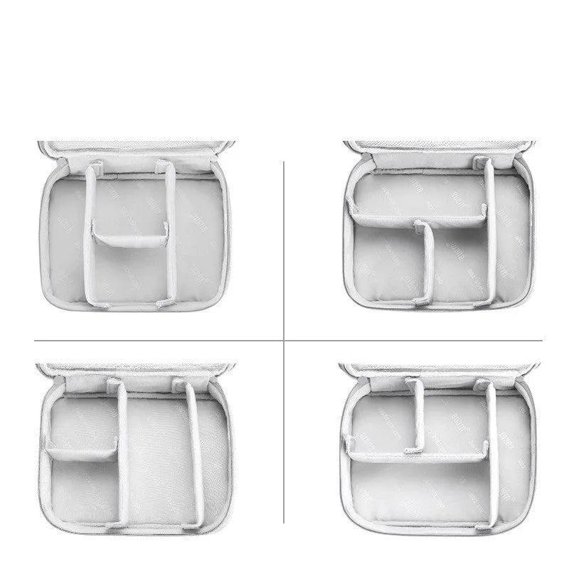 Black EVA digital storage box for organising headphones and electronic accessories