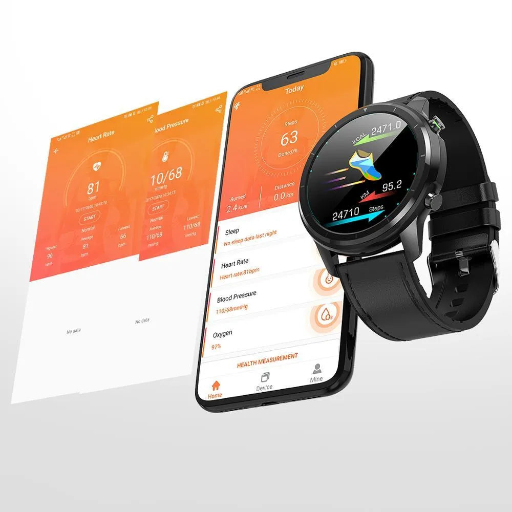 LEMFO LF26 smart bracelet with 1.3-inch screen showing touch and button controls