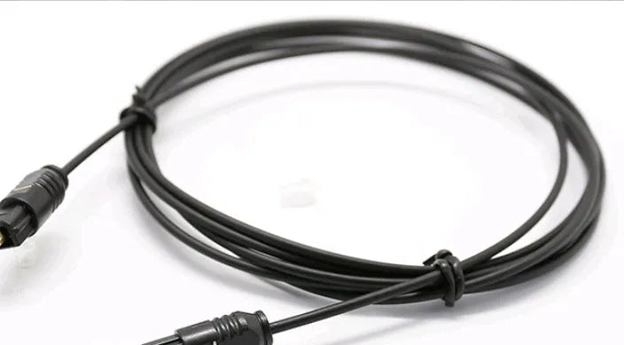 OD2.2 optical digital audio cable with Toslink connectors, shown in available lengths from 1 to 30 metres.