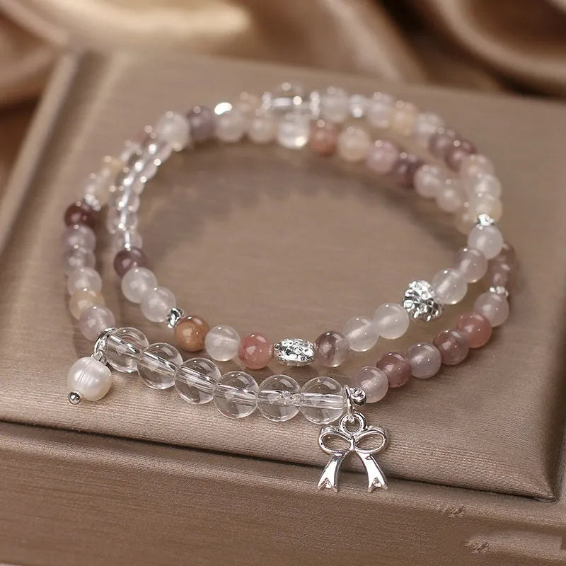 Chinese ancient style beaded butterfly bracelet for women, ethnic style, special-interest design, adjustable, colour options available
