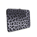 Leopard print polyester laptop sleeve for 13-inch to 16-inch computers