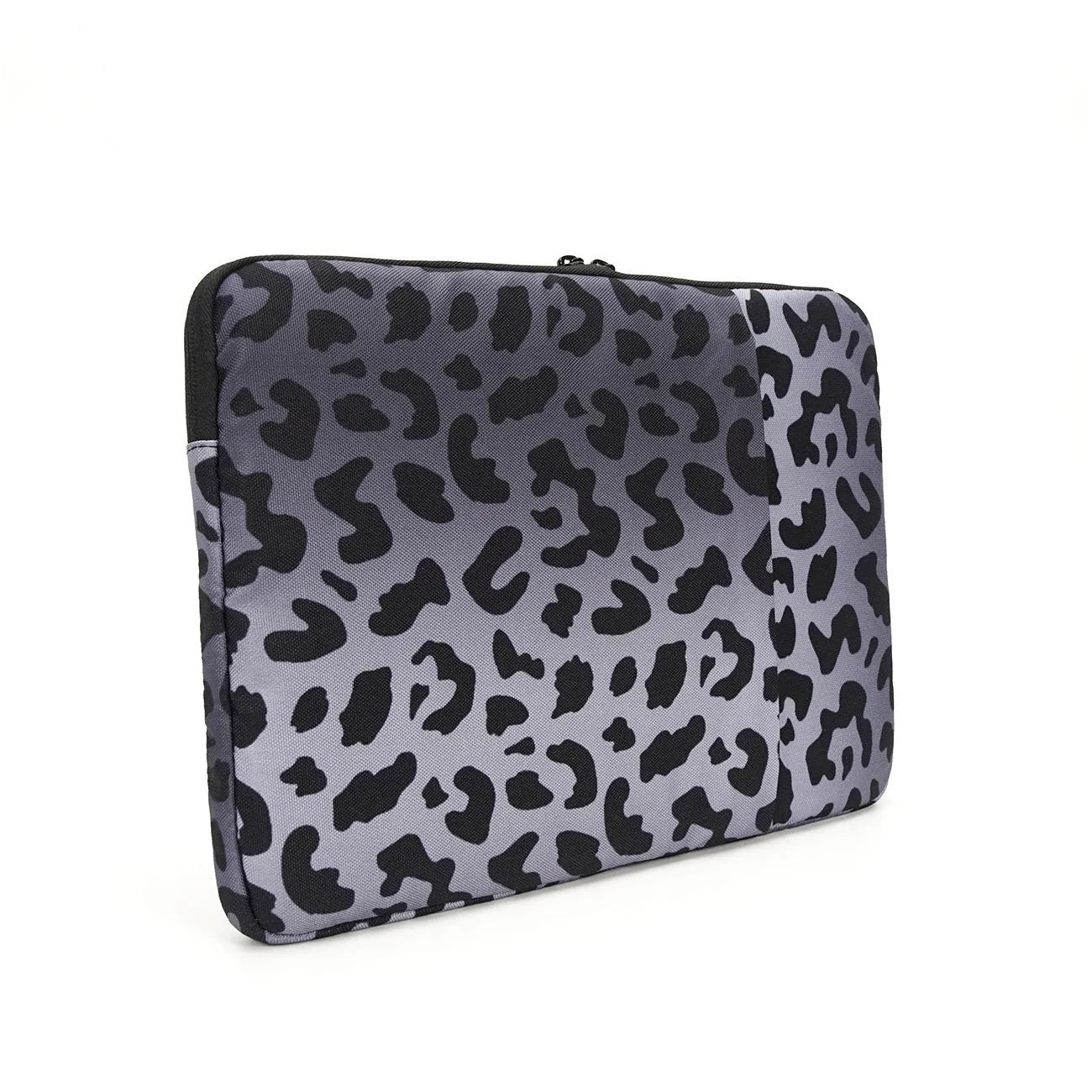 Leopard print polyester laptop sleeve for 13-inch to 16-inch computers