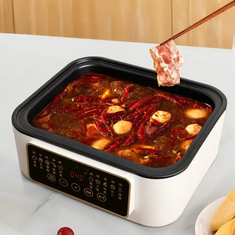 28 litre stainless steel electric steamer with transparent lid and automatic measuring function