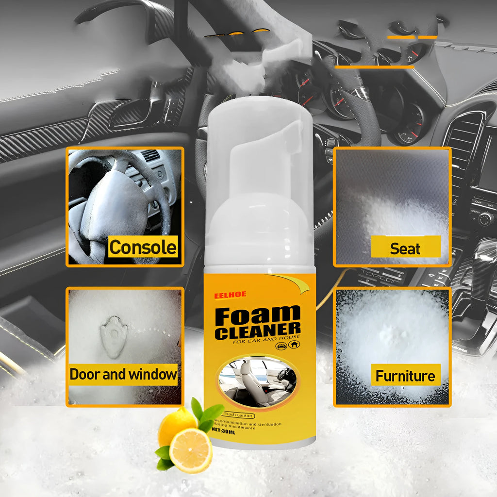Car interior foam cleaner bottle 30ml for seats and fabric upholstery