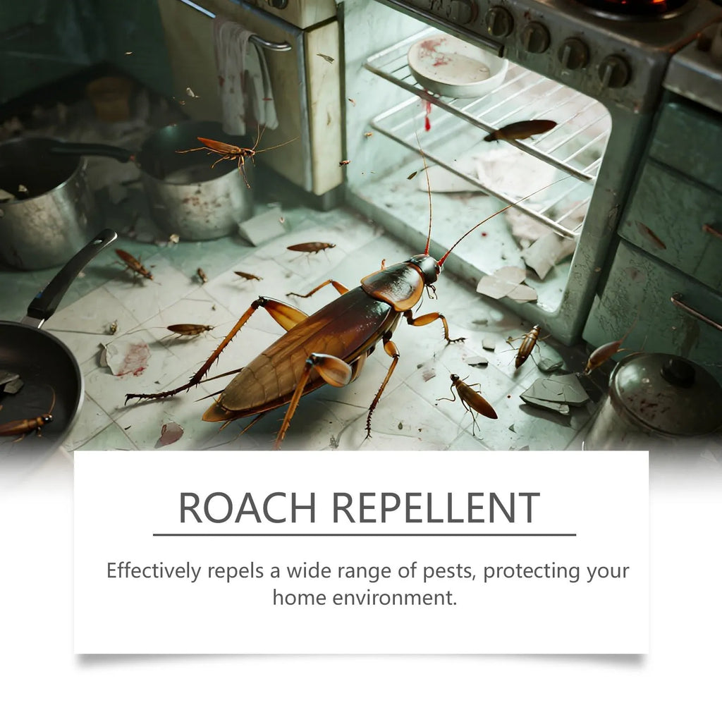 8-piece cockroach bait sticker and glue trap set for indoor kitchen pest control
