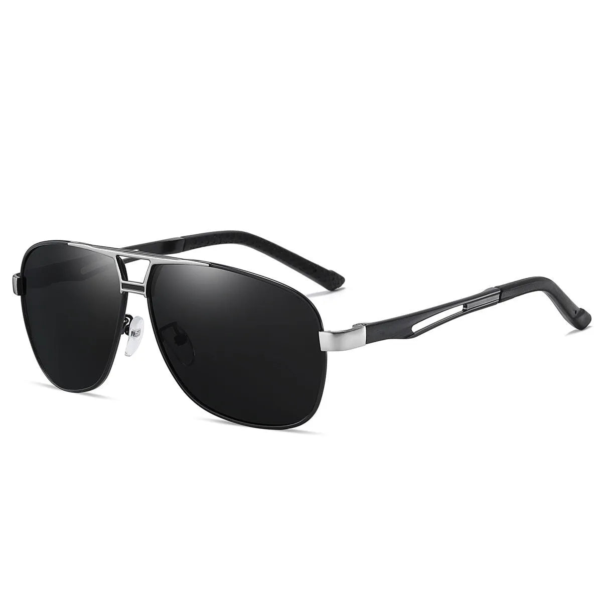 Men's orange red aviator sunglasses with metal frame and polarized HD TAC lenses