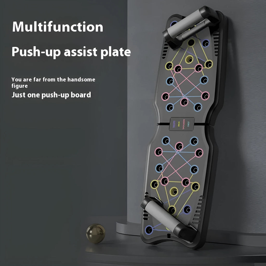 ABS plastic push up support plate for upper body fitness training on a flat surface.