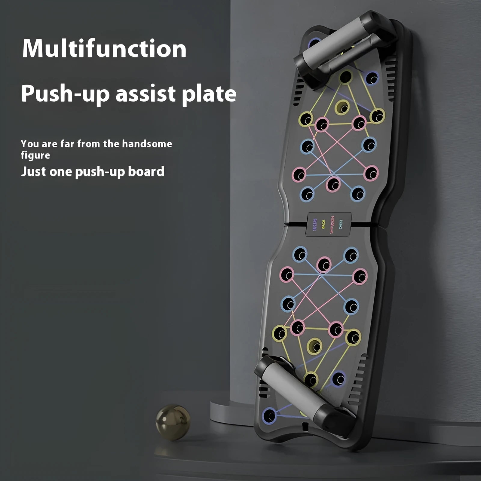 ABS plastic push up support plate for upper body fitness training on a flat surface.