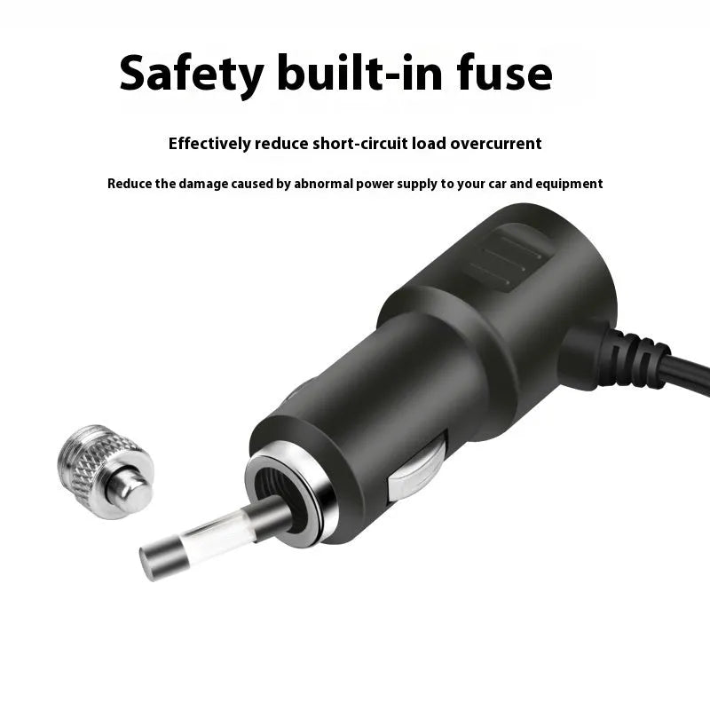 Car-mounted multi-function fast charging cigarette lighter with dual USB PD ports