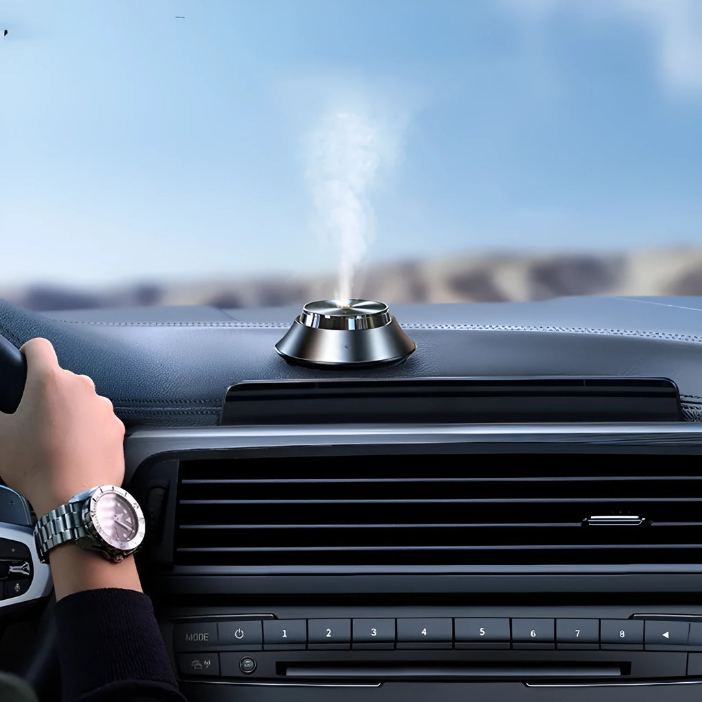 Black butterfly design metal car aromatherapy unit with USB cable and essential oil bottle
