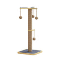 Windmill design cat climbing frame with hanging ball and carpet leather scratching surfaces