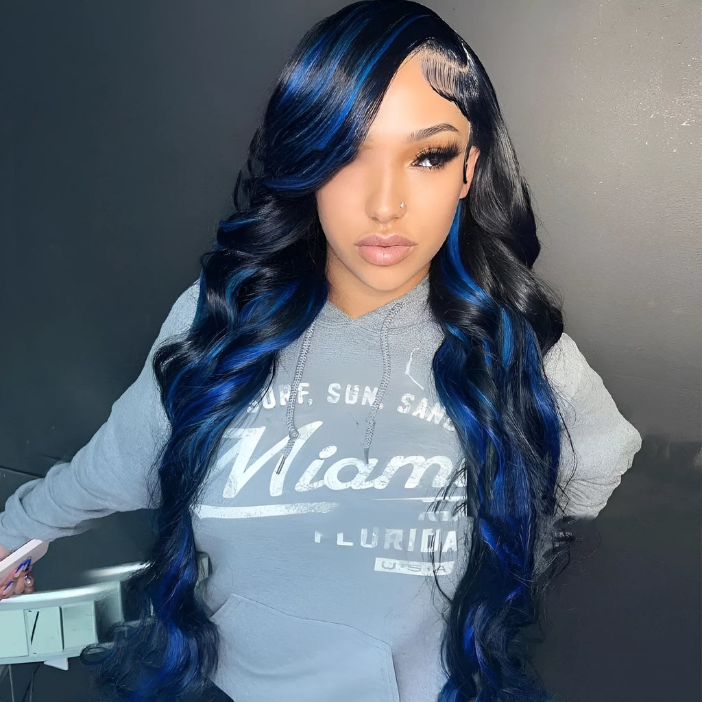 Real human hair lace front wig with 4x4 lace base and star fashion style, shown in a chosen length.