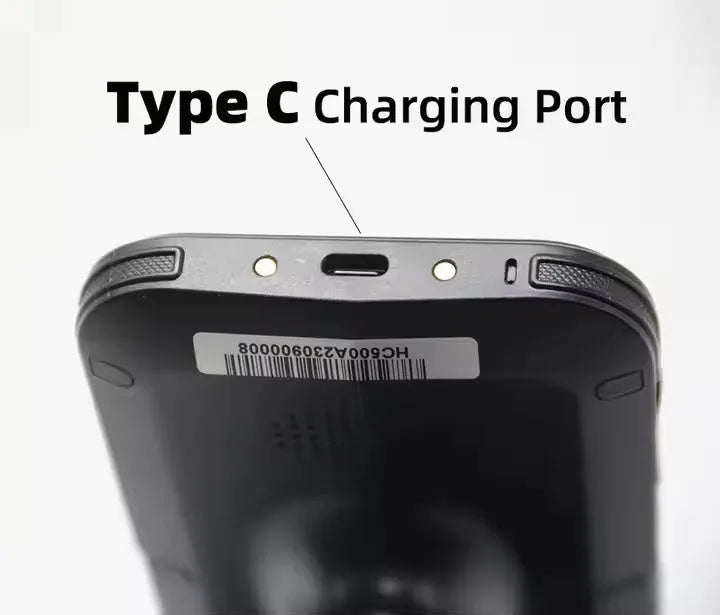 SLP-05 Android handheld UHF RFID scanner with display screen and scanning window