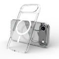 Transparent magnetic protective case for iPhone 17 series phones showing clear design and magnetic ring