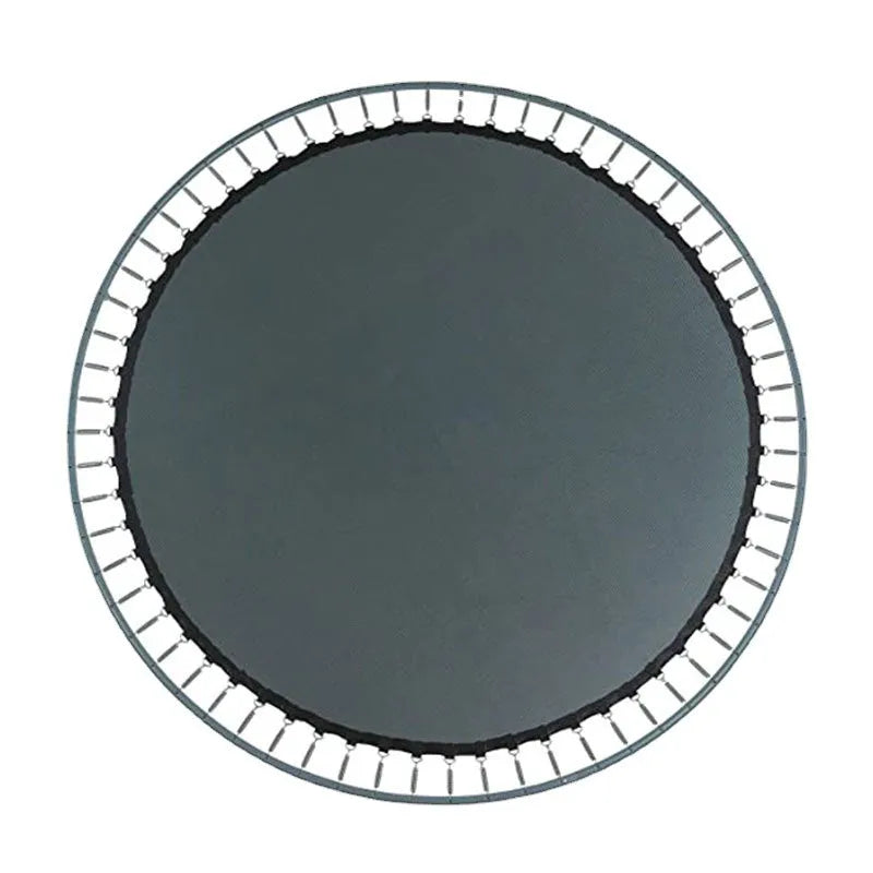 Round polypropylene elastic trampoline fabric with multiple attachment buttons for frame replacement