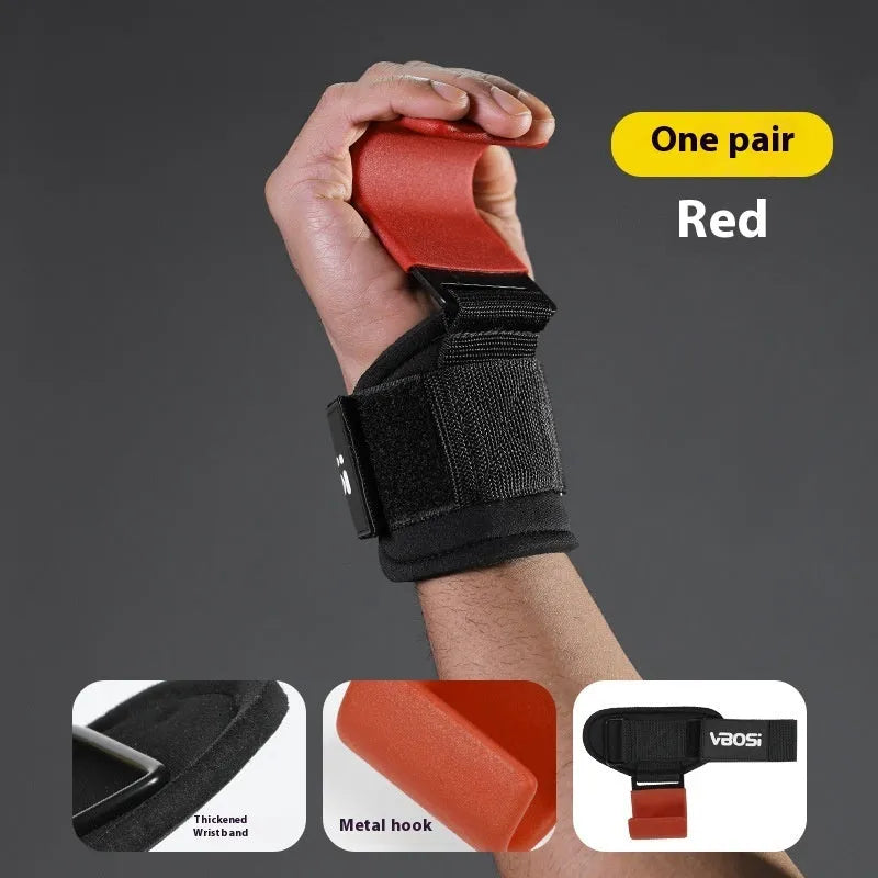 Horizontal bar pull-up power assist grip hook, black colour, one-pair package, wrist support for weightlifting