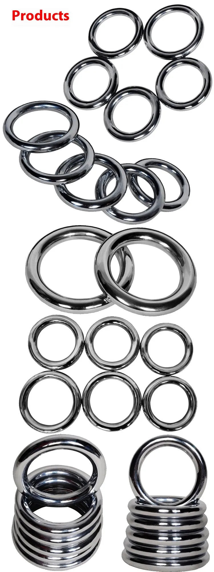 Wing Chun steel training ring in three sizes with electroplated carbon steel construction
