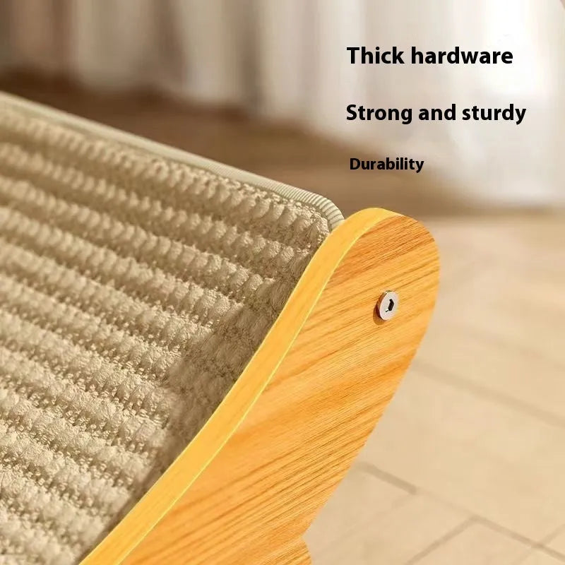 Sisal cat scratch board with natural texture in pastoral design