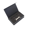 Black external Bluetooth 5.0 tire pressure monitor sensor with IP67 rating and anti-theft screw
