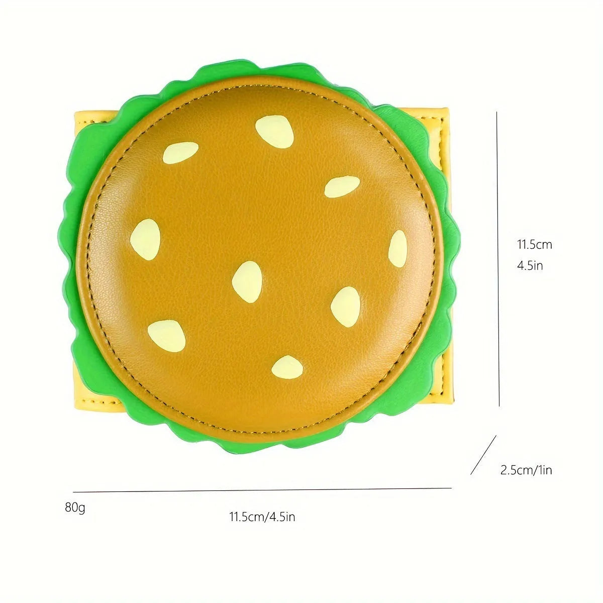 Anti-theft swiping anti-magnetic wallet in Hamburger colour, PU material, compact card holder
