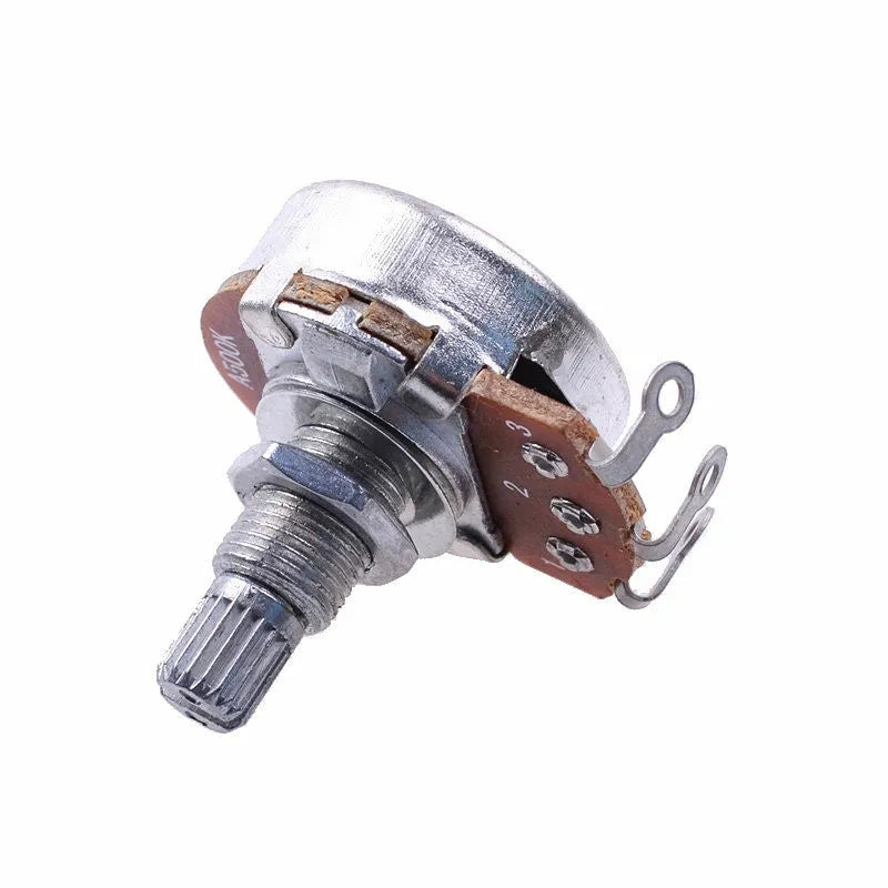 Metal electric guitar potentiometer knob for volume and tone controls