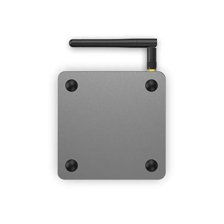 Android Smart TV Set-top Box with remote control, HDMI cable, and power adapter.