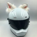 ABS plastic helmet decoration set featuring cat ears and tail for motorcycle helmets 62cm circumference