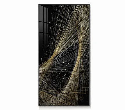 Modern abstract geometric wall art canvas painting with spray-painted design, available in multiple sizes and styles