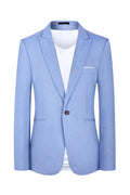 Men's western casual jacket in light blue or pink colour for spring and summer wear