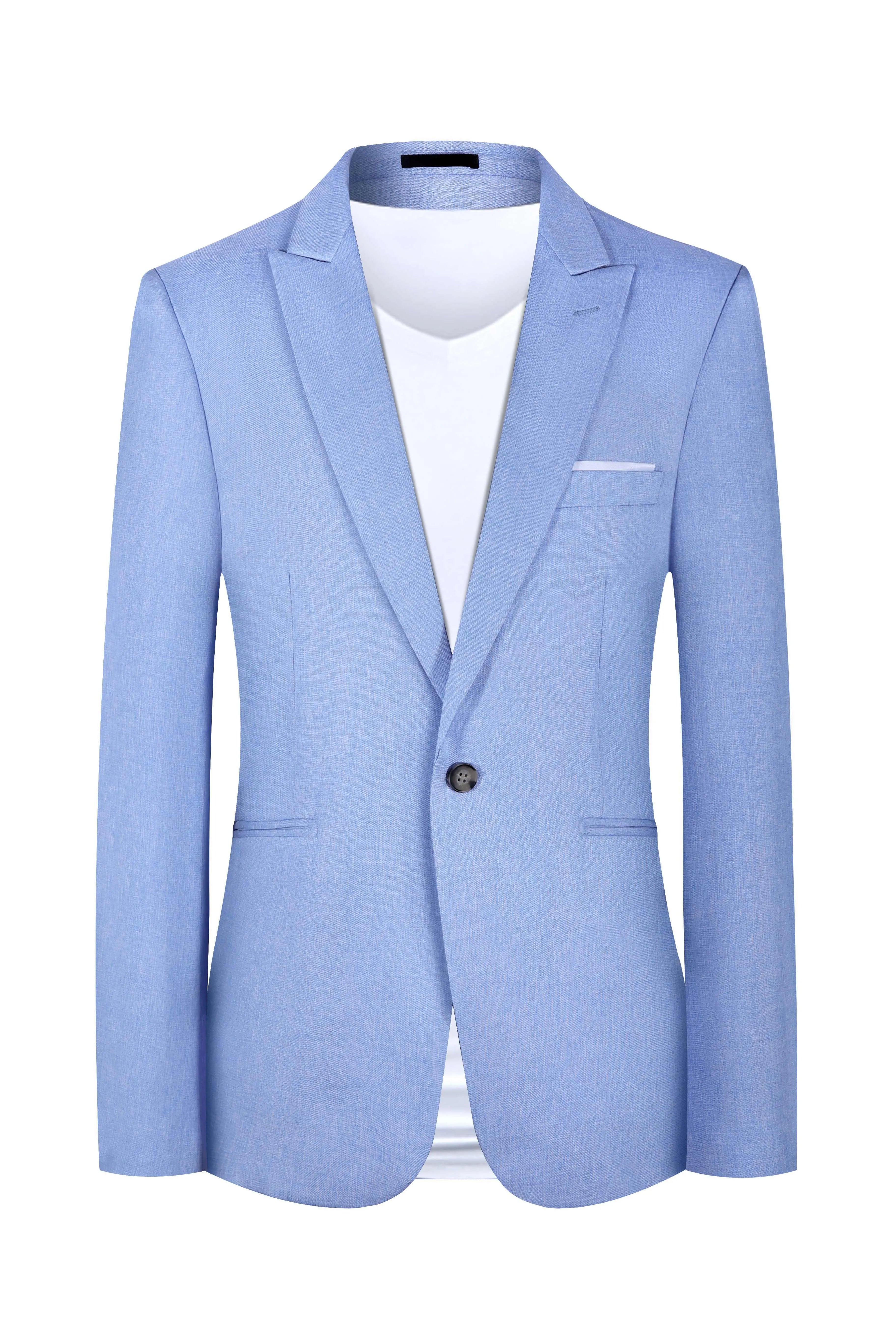 Men's western casual jacket in light blue or pink colour for spring and summer wear