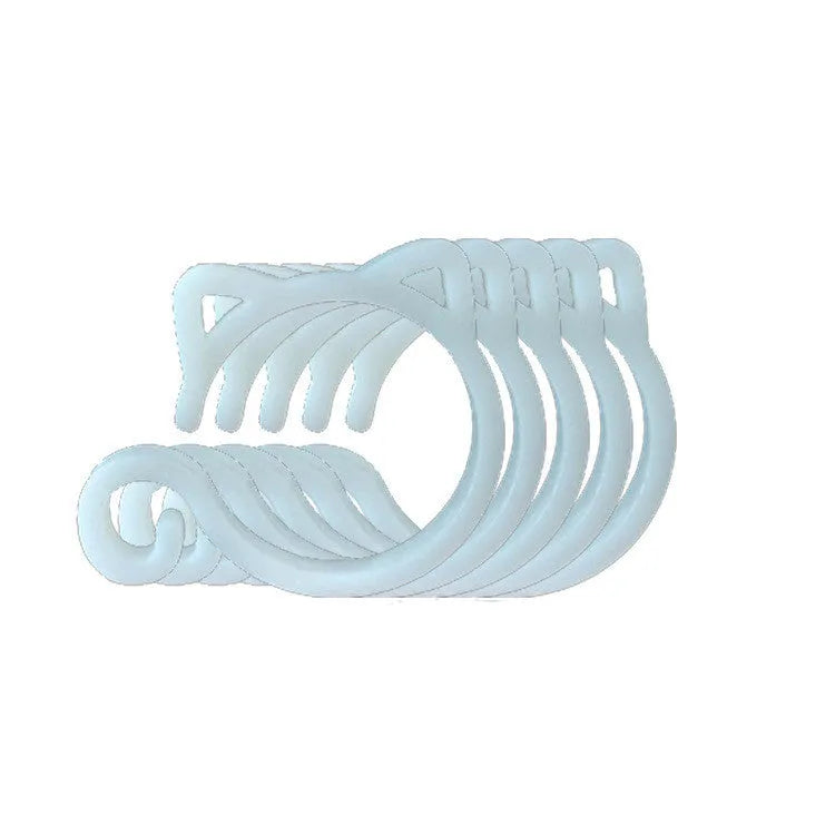 Plastic cat-shaped plant clip for gardening support in red, yellow, green, or white colours