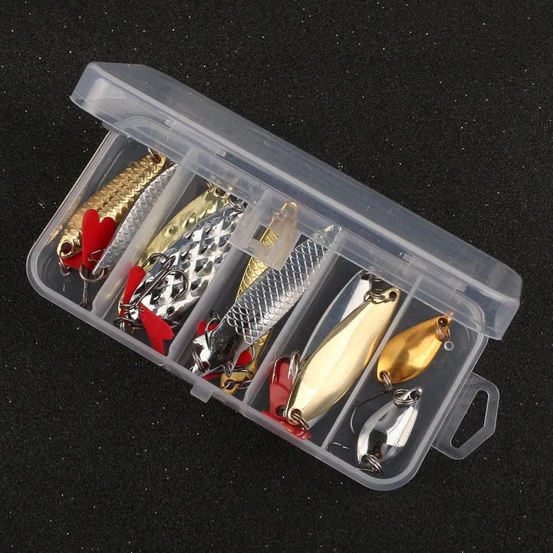 Pineapple-shaped fishing lure with gold and silver metal sequins in three package size options