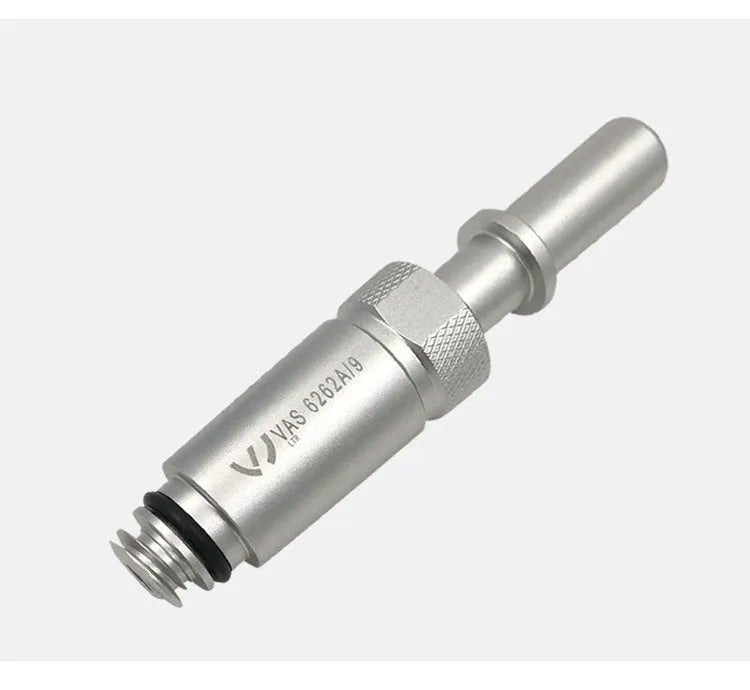 Silver metal VAS6262-9 transmission refuelling joint tool for manual gearbox fluid changes.