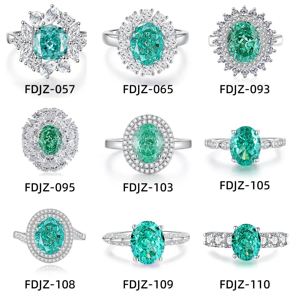 S925 sterling silver ring with geometric emerald cut and high-carbon diamond inlay on a model's finger.