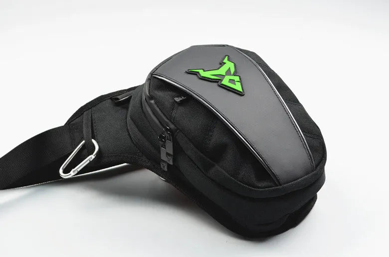 0105MC motorcycle riding leg bag in 1200D Oxford cloth, shown in one of four colours.