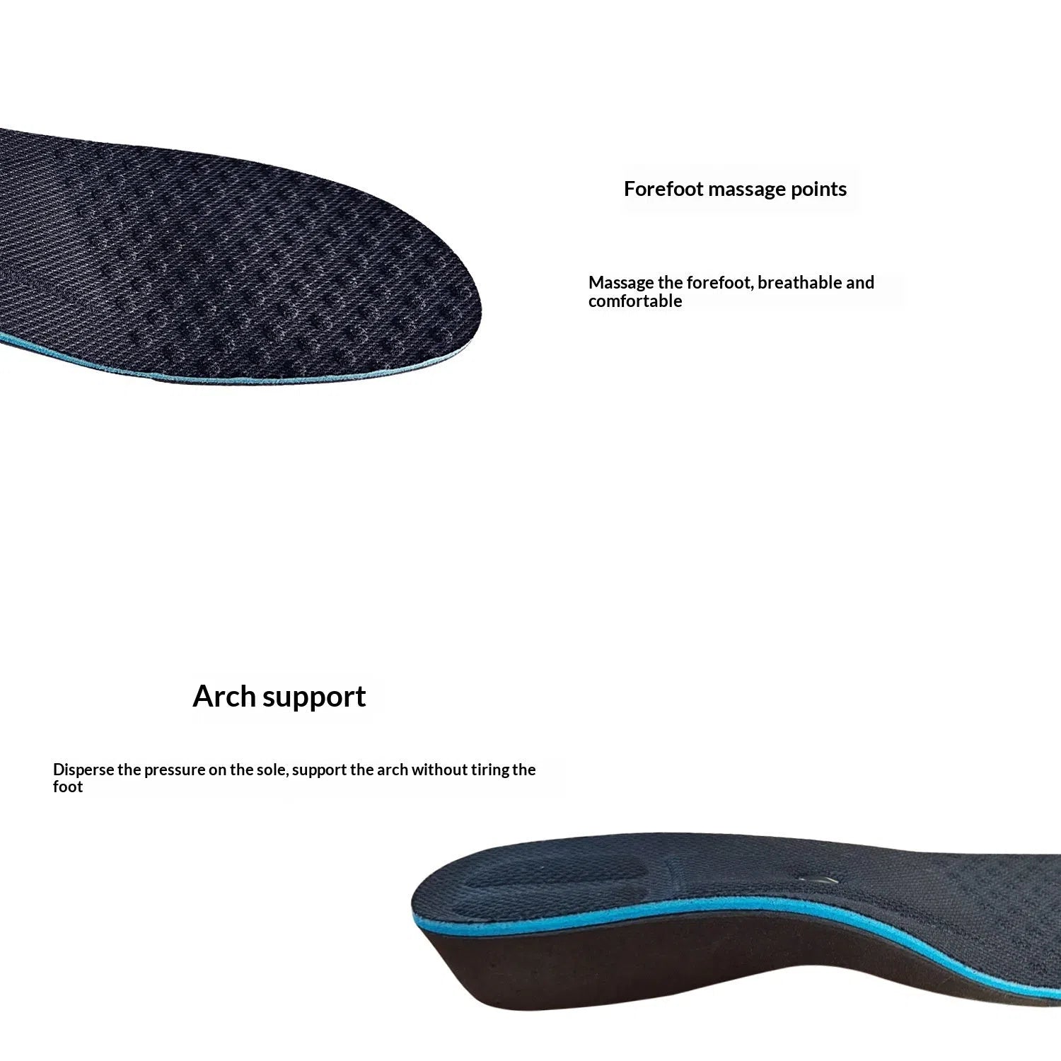 Magnetic massage EVA cushioned height-increasing insoles in 2cm, 3cm, 4cm, 5cm for unisex sports and leisure