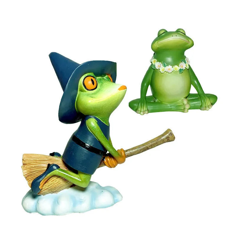 Magic Yoga Frog home decoration in RDW123 colour, made from plastic and resin.
