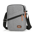 Oxford cloth commuter crossbody bag in silver grey, black or navy blue with contrast colour details