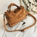 Large casual tote shoulder bag for women in soft PU leather with zipper closure