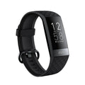 Black smart health bracelet with ECG and blood pressure monitoring on wrist