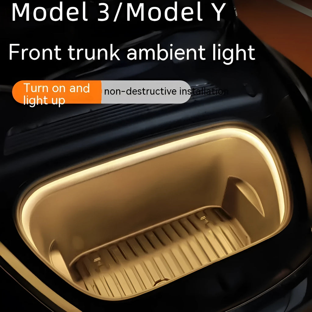Tesla Model 3 and Model Y front centre console ambience light modification kit in three colour options