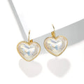 Gold colour alloy metal ear clips with summer love design theme for women's fashion