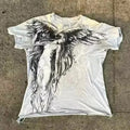 Men's gothic style short sleeve T-shirt with a cartoon pattern in colour HQ929